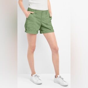 Gap Army Green GIRLFRIEND CHINO SHORTS Size 6 NWOT